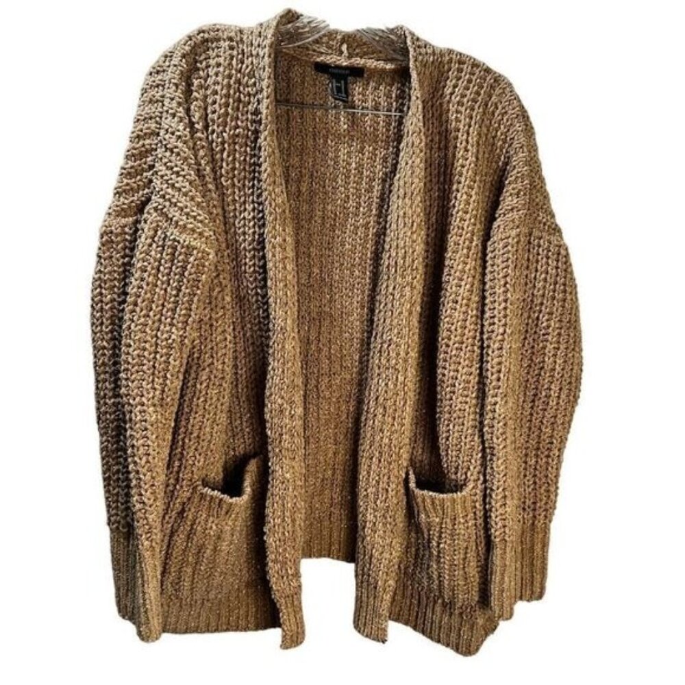 Forever‎ 21 Chunky Knit Open Cardigan Sweater Medium